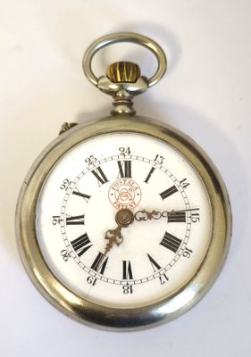 Montre de gousset chrome chiffres arabes et romain ROSSKOPF