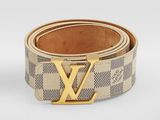 Ceinture Louis Vuitton en toile Monogram avec boucle dorée
