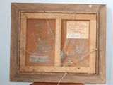 a picture of an old picture hanging on a wall