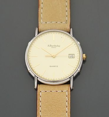 Alexis Bartheley Montre de ville en acier et or 18K 750 mill…