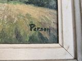 an image of a painting of a field with trees in the background