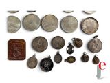 an image of a collection of old coins and other coins