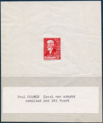 an envelope with a stamp on it with a picture of a man on it