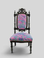 Paire de chaises en bois noirci de style Napoléon III. (photo 3)