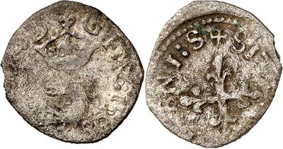 a silver coin with an image of a horse on it