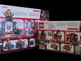 a box of legos with a picture of a man riding a motorcycle