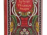 un vieux livre avec l'image d'une femme en robe rouge