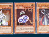 three cards with different designs of a knight and a knight with a sword