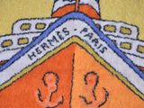 a towel with a picture of a ship on it