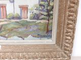 a picture of a painting of a house in a frame