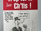 un livre sur lequel figure le dessin d'un homme assis à une table