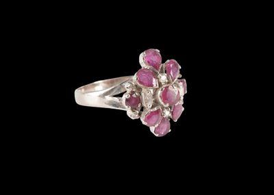 Bague, or blanc, diamants Bague en or blanc 18 carats, serti…