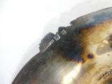 a close up of a metal object with rust on it