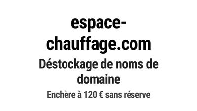 Nom de domaine espace-chauffage.