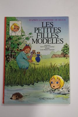 une illustration tirée d'un livre pour enfants représentant un garçon et une fille dans l'eau