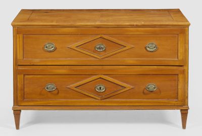 an image of a wooden chest of drawers on a white background