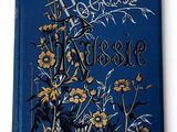 un livre bleu avec l'image d'une croix et de fleurs dessus