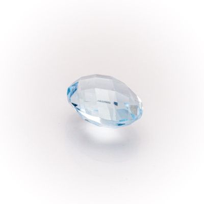 a blue topazte gems on a white background