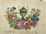 a picture of a picture of a vase and flowers