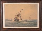 une image représentant un tableau d'un navire en mer