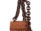 chanel brown lambskin quilted lambskin flap bag