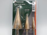 two pieces of wood are in a package on a white surface