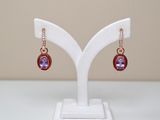 Boucles d'oreilles en améthyste taille rose avec améthyste taille rose et améthyste taille rose