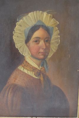 Anonyme du XIXès, "Jeune femme", huile sur panneau, 22. - Photo 1