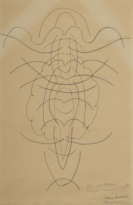 an image of a drawing of a woman ' s face with lines in the shape of a heart