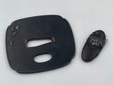a picture of a black object with a black object in the middle of it