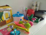 many items that are on the counter in the kitchen