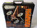 a metal case with a bunch of different items inside of it