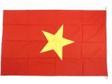 a red and yellow flag with a star on it