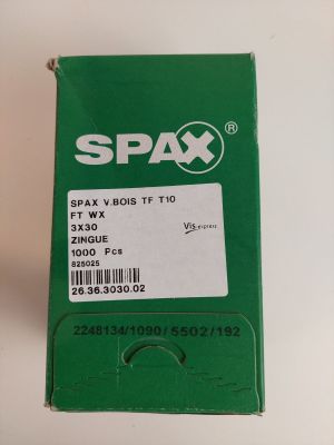 a box of spax products on a white surface