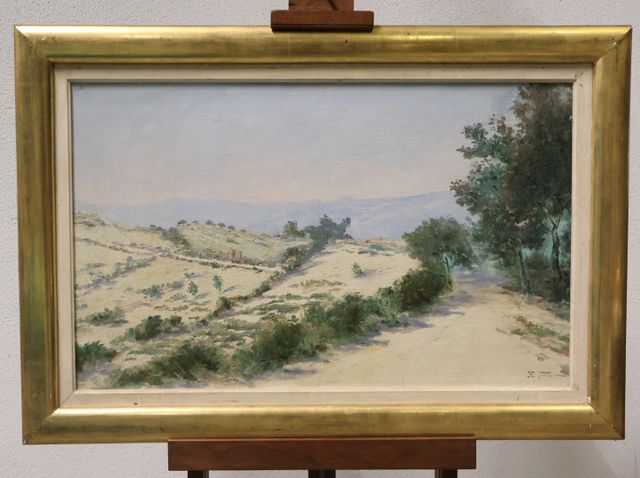 H. GERVAIS (école française fin XIXe-début XXe) « Paysage ». Huil...