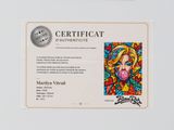 a picture of a certificate with a picture of a woman on it