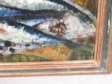 a picture of a painting of a fish in a gold frame
