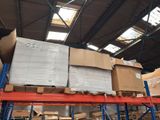 a large amount of boxes on the shelves in the warehouse
