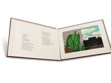 an open book with a picture of a cactus on it