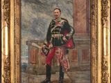 portrait of a man in a military uniform in a gold frame