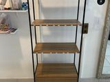 a shelf that has a bunch of shelves on it