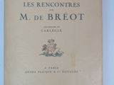 an old french book with a picture of a man riding a horse