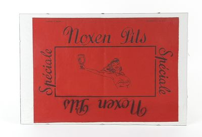 Tapis de cartes NOXEN PILS. Feutre rouge.