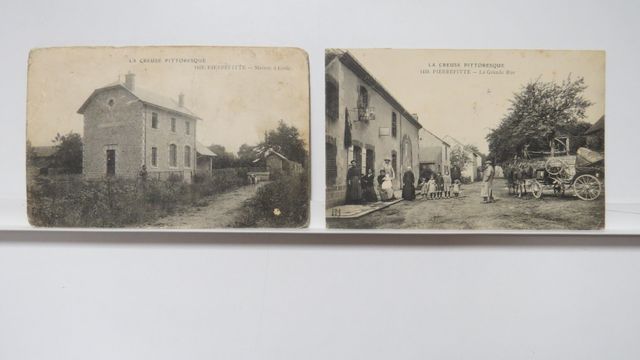 Pierrefitte : Lot de 2cpa : La Grande Rue (avec le photographe de...