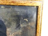 a picture of a painting of a man with a hat on