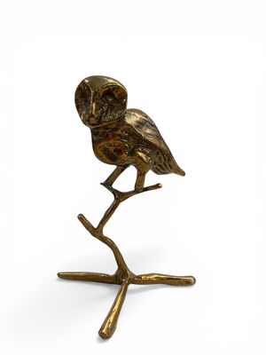 Yves LOHE (1947) "Chouette" Epreuve en bronze doré, signée s… - Photo 1