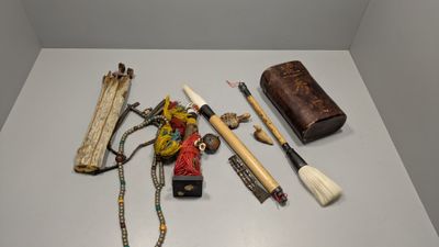 a lot of items that are sitting on a table