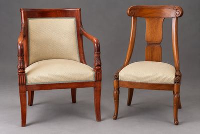 a pair of george ii mahogany armchairs