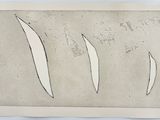 an image of a drawing of three knives on a piece of paper