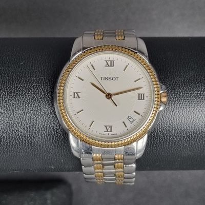TISSOT. Montre bracelet d'homme, cadran et bracelet en acier…